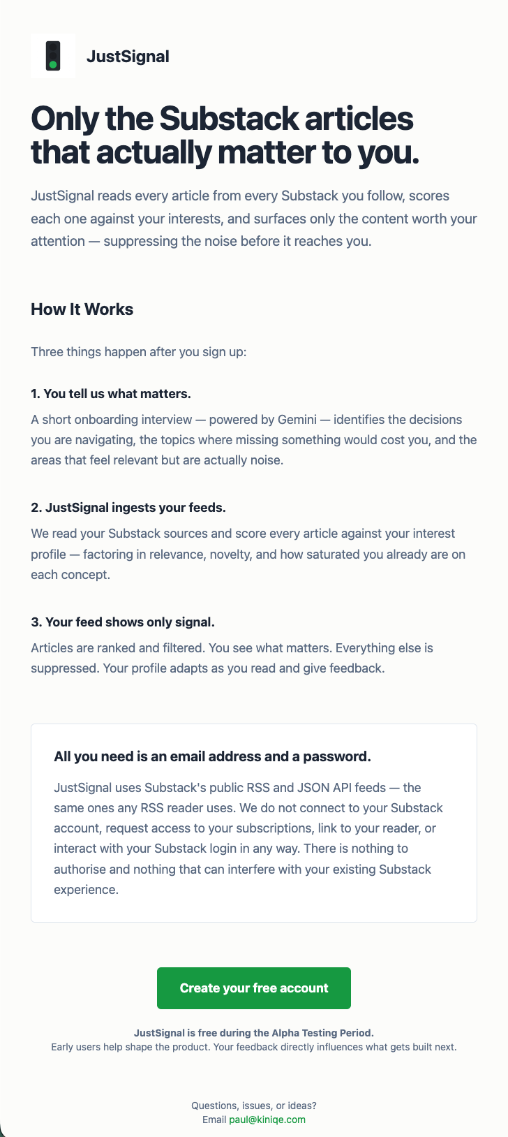 JustSignal screenshot